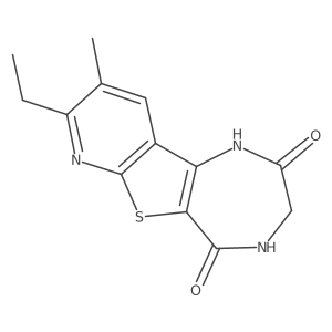 8-ethyl-9-methyl-3,4-dihydro-1H-pyrido[3',2':4,5]thieno[3,2-e][1,4]diazepine-2,5-dione结构式