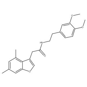 N-[2-(3,4-dimethoxyphenyl)ethyl]-2-(4,6-dimethyl-1-benzofuran-3-yl)acetamide结构式
