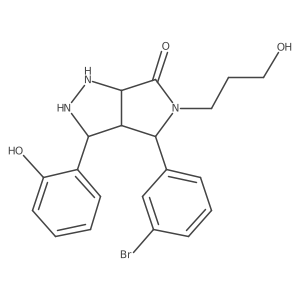 4-(3-Bromophenyl)-3-(2-hydroxyphenyl)-5-(3-hydroxypropyl)-1,2,3,3a,4,6a-hexahydropyrrolo[3,4-c]pyrazol-6-one Structure