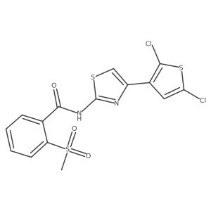 N-(4-(2,5-dichlorothiophen-3-yl)thiazol-2-yl)-2-(methylsulfonyl)benzamide结构式