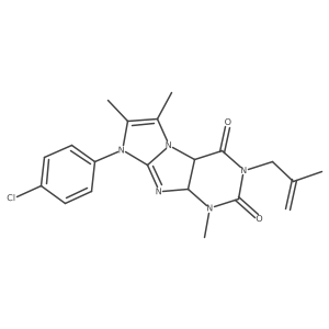 6-(4-Chlorophenyl)-4,7,8-trimethyl-2-(2-methylprop-2-enyl)-4a,9a-dihydropurino[7,8-a]imidazole-1,3-dione Structure