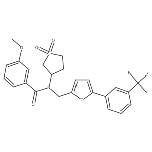 N-(1,1-dioxidotetrahydrothiophen-3-yl)-3-methoxy-N-({5-[3-(trifluoromethyl)phenyl]furan-2-yl}methyl)benzamide Structure
