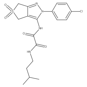 N1-(2-(4-chlorophenyl)-5,5-dioxido-4,6-dihydro-2H-thieno[3,4-c]pyrazol-3-yl)-N2-isopentyloxalamide Structure