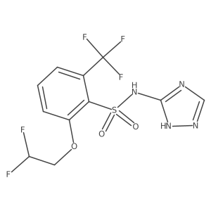 2-(2,2-Difluoroethoxy)-N-1H-1,2,4-triazol-3-yl-6-(trifluoromethyl)-benzenesulfonamide结构式