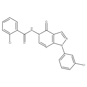 2-chloro-N-(1-(3-chlorophenyl)-4-oxo-1H-pyrazolo[3,4-d]pyrimidin-5(4H)-yl)benzamide Structure