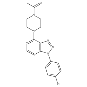 1-(4-(3-(4-chlorophenyl)-3H-[1,2,3]triazolo[4,5-d]pyrimidin-7-yl)piperazin-1-yl)ethanone结构式