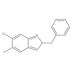 2-Benzyl-6-chloro-5-fluoro-2H-indazole结构式