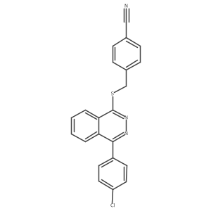 4-({[4-(4-Chlorophenyl)phthalazin-1-yl]sulfanyl}methyl)benzonitrile结构式