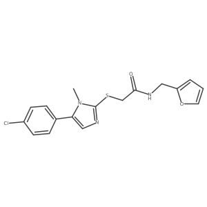 2-((5-(4-chlorophenyl)-1-methyl-1H-imidazol-2-yl)thio)-N-(furan-2-ylmethyl)acetamide Structure