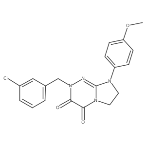 2-(3-chlorobenzyl)-8-(4-methoxyphenyl)-7,8-dihydroimidazo[2,1-c][1,2,4]triazine-3,4(2H,6H)-dione结构式