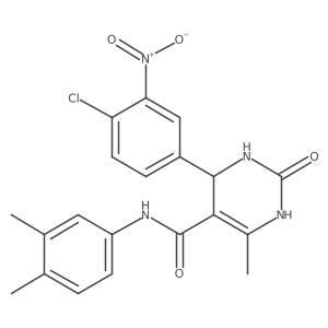 4-(4-chloro-3-nitrophenyl)-N-(3,4-dimethylphenyl)-6-methyl-2-oxo-1,2,3,4-tetrahydropyrimidine-5-carboxamide Structure