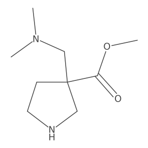 3-Dimethylaminomethyl-pyrrolidine-3-carboxylic acid methyl ester Structure
