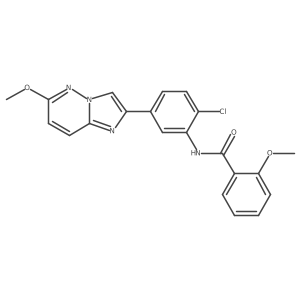 N-(2-chloro-5-{6-methoxyimidazo[1,2-b]pyridazin-2-yl}phenyl)-2-methoxybenzamide结构式