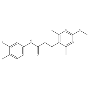 N-(3,4-difluorophenyl)-3-[4,6-dimethyl-2-(methylsulfanyl)pyrimidin-5-yl]propanamide Structure