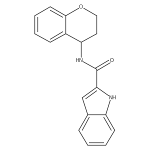 N-(3,4-dihydro-2H-1-benzopyran-4-yl)-1H-indole-2-carboxamide结构式