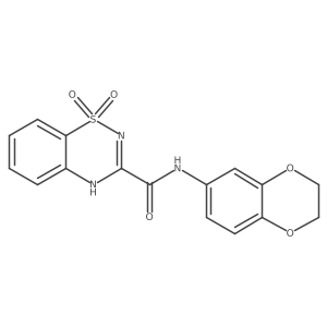 N-(2,3-dihydro-1,4-benzodioxin-6-yl)-1,1-dioxo-2H-1lambda6,2,4-benzothiadiazine-3-carboxamide结构式