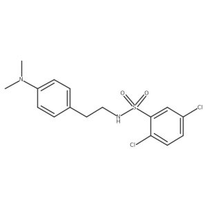 2,5-dichloro-N-(4-(dimethylamino)phenethyl)benzenesulfonamide Structure