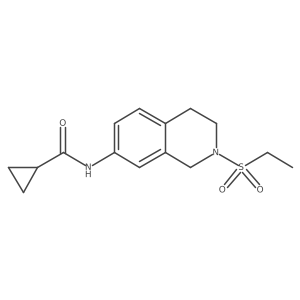 N-(2-(ethylsulfonyl)-1,2,3,4-tetrahydroisoquinolin-7-yl)cyclopropanecarboxamide Structure