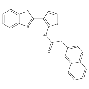 N-(3-(benzo[d]thiazol-2-yl)thiophen-2-yl)-2-(naphthalen-2-yl)acetamide Structure