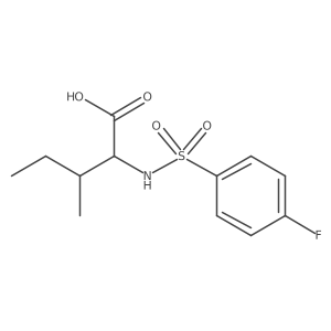 (2S,3R)-2-(4-fluorophenylsulfonamido)-3-methylpentanoic acid Structure