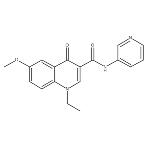 1-ethyl-6-methoxy-4-oxo-N-(pyridin-3-yl)-1,4-dihydroquinoline-3-carboxamide Structure