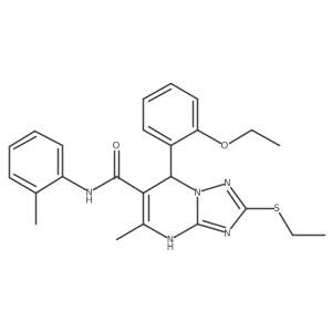7-(2-ethoxyphenyl)-2-(ethylsulfanyl)-5-methyl-N-(2-methylphenyl)-4H,7H-[1,2,4]triazolo[1,5-a]pyrimidine-6-carboxamide Structure