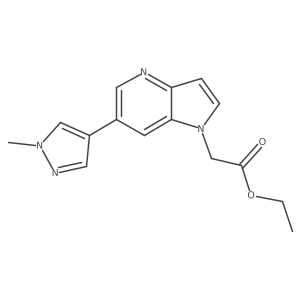 [6-(1-Methyl-1H-pyrazol-4-yl)-pyrrolo[3,2-b]pyridin-1-yl]-acetic acid ethyl ester结构式