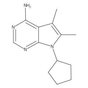 7-Cyclopentyl-5,6-dimethyl-7H-pyrrolo[2,3-d]pyrimidin-4-amine Structure