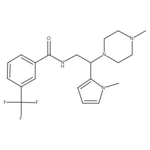 N-(2-(1-methyl-1H-pyrrol-2-yl)-2-(4-methylpiperazin-1-yl)ethyl)-3-(trifluoromethyl)benzamide结构式