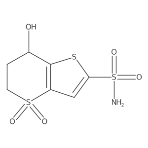 7-Hydroxy-6,7-dihydro-5H-thieno[3,2-b]thiopyran-2-sulfonamide 4,4-dioxide结构式