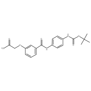 tert-butyl N-[4-[[3-(2-amino-2-oxoethoxy)benzoyl]amino]phenyl]carbamate Structure