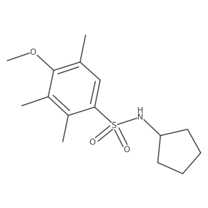N-cyclopentyl-4-methoxy-2,3,5-trimethylbenzenesulfonamide Structure
