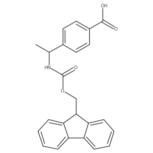 4-[(1R)-1-({[(9H-fluoren-9-yl)methoxy]carbonyl}amino)ethyl]benzoic acid Structure