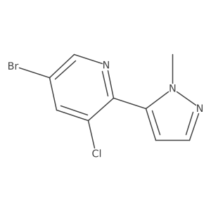 5-bromo-3-chloro-2-(1-methyl-1H-pyrazol-5-yl)pyridine Structure