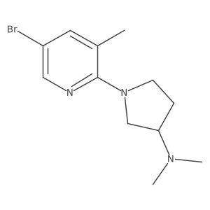 1-(5-bromo-3-methyl-2-pyridinyl)-N,N-dimethyl-3-pyrrolidinamine结构式