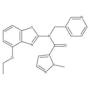 N-(4-ethoxybenzo[d]thiazol-2-yl)-1-methyl-N-(pyridin-3-ylmethyl)-1H-pyrazole-5-carboxamide Structure