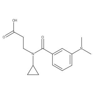 N-Cyclopropyl-N-[3-(dimethylamino)benzoyl]-I(2)-alanine Structure