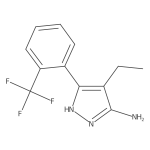 4-ethyl-5-[2-(trifluoromethyl)phenyl]-1H-pyrazol-3-amine Structure