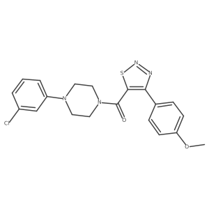 [4-(3-Chlorophenyl)piperazin-1-yl][4-(4-methoxyphenyl)-1,2,3-thiadiazol-5-yl]methanone Structure
