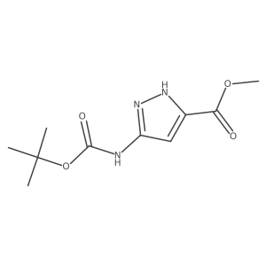 methyl 3-(tert-butoxycarbonylamino)-1H-pyrazole-5-carboxylate结构式