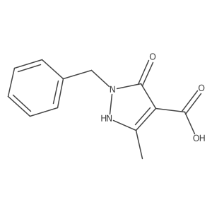 2-benzyl-5-methyl-3-oxo-1H-pyrazole-4-carboxylic acid结构式