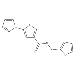 N-(furan-2-ylmethyl)-2-(1H-pyrrol-1-yl)thiazole-4-carboxamide Structure