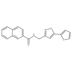 N-((5-(furan-2-yl)isoxazol-3-yl)methyl)quinoline-2-carboxamide Structure