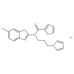 N-(3-(1H-imidazol-1-yl)propyl)-N-(6-chlorobenzo[d]thiazol-2-yl)furan-2-carboxamide hydrochloride Structure
