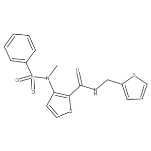 3-[methyl(phenylsulfonyl)amino]-N-(thiophen-2-ylmethyl)thiophene-2-carboxamide结构式