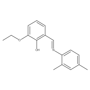 2-{(E)-[(2,4-dimethylphenyl)imino]methyl}-6-ethoxyphenol Structure
