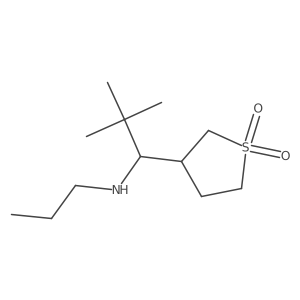 3-Thiophenemethanamine, I+/--(1,1-dimethylethyl)tetrahydro-N-propyl-, 1,1-dioxide结构式