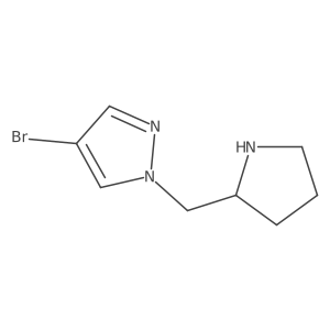 4-bromo-1-(pyrrolidin-2-ylmethyl)-1H-pyrazole结构式