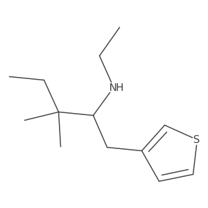 I+/--(1,1-Dimethylpropyl)-N-ethyl-3-thiopheneethanamine结构式