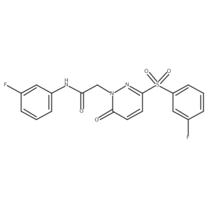 N-(3-fluorophenyl)-2-(3-((3-fluorophenyl)sulfonyl)-6-oxopyridazin-1(6H)-yl)acetamide结构式